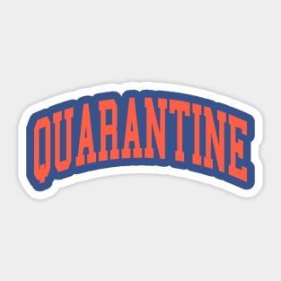 Orange Quarantine Sticker